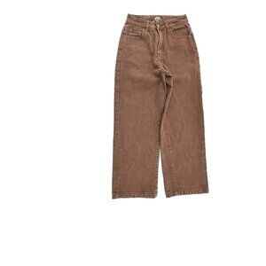 Top Trends Baggy Crop Women's size 25 Brown Denim Jeans